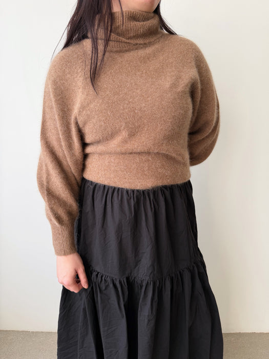 Angora Lambswool Turtleneck Sweater | M
