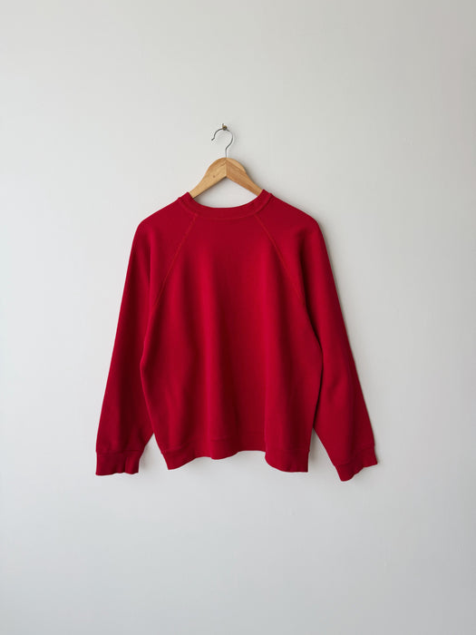 Cherry Red Raglan Crewneck | M/L