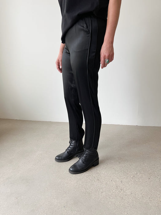 Black Satin Trousers | M