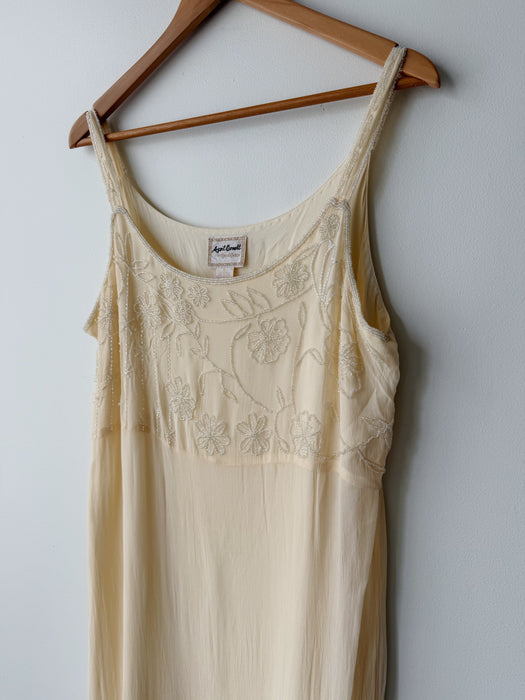 Cream Beaded Dress | L