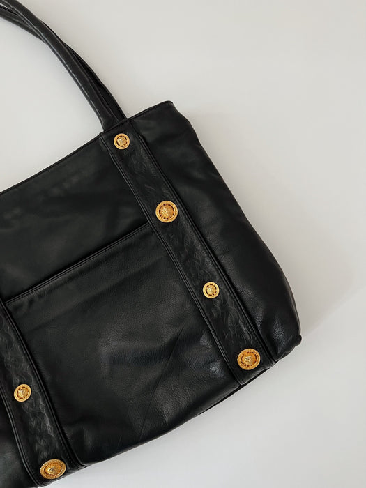 Black Leather Tote