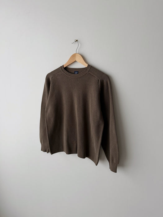 Olive Cotton Sweater | S