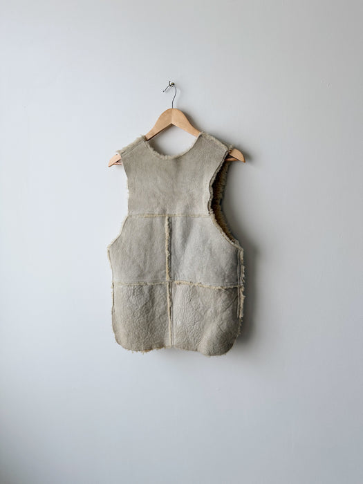 Cream Sherpa Vest | S