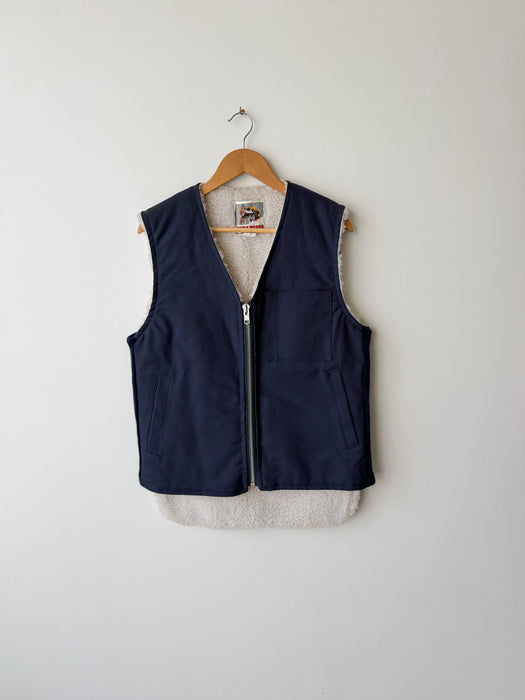 Navy Sherpa Vest | M/L