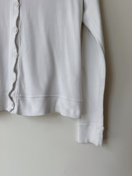 White Cotton Cardigan | M