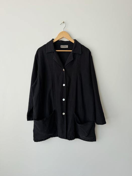 Black Linen Jacket | XL