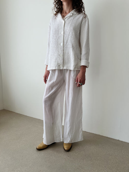 White Waffle Jacket | M/L