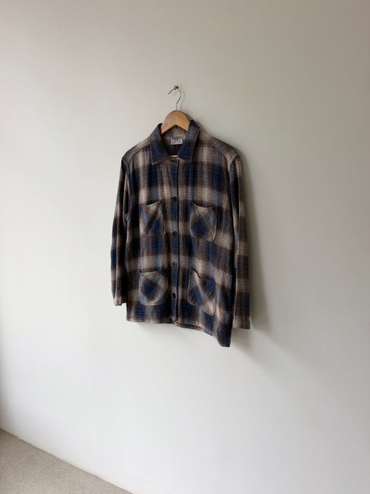 Navy Plaid Jacket | S/M