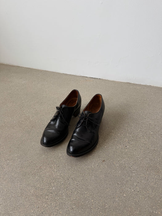 Black Leather Oxfords | 6.5-7