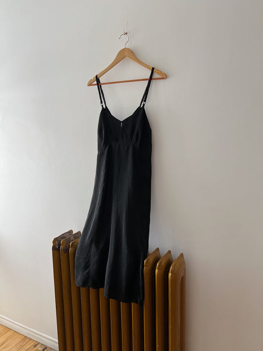 Black Satin Slip | M