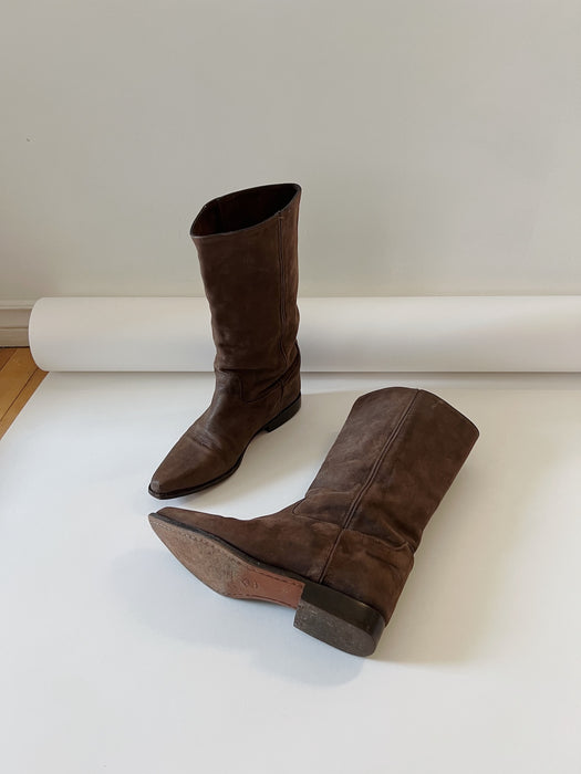 Brown Suede Boots | 7/7.5