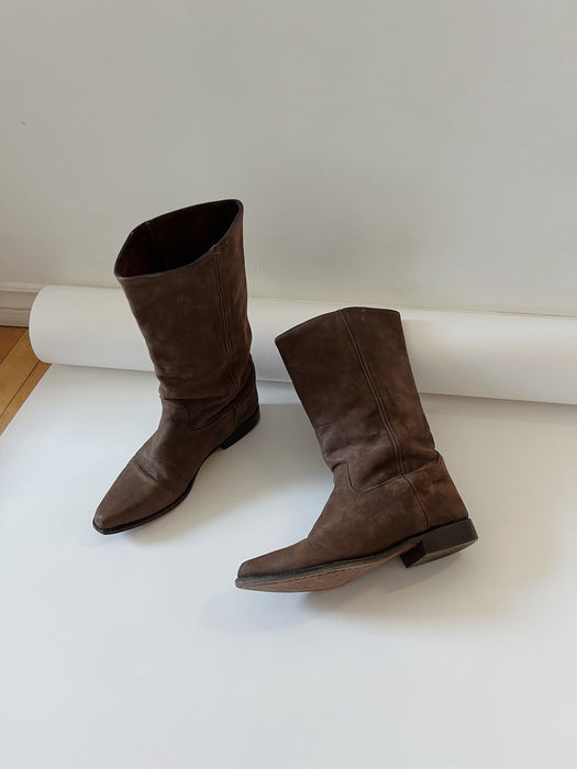 Brown Suede Boots | 7/7.5