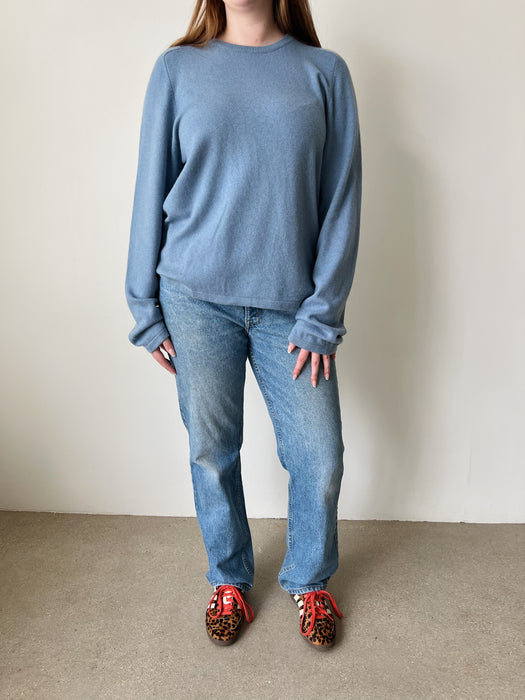 Sky Blue Cashmere Sweater | XL