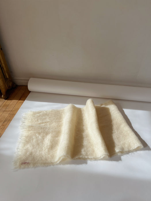 Cream Mohair Scarf