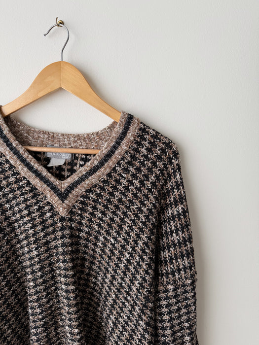 Patterned Knit Sweater | L