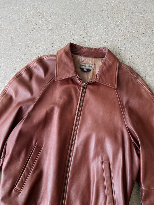Chestnut Leather Jacket | M/L
