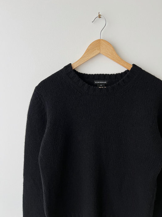 Black Cashmere Lambswool Sweater | M