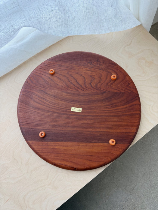 Teak Cheese Board with Glass Lid