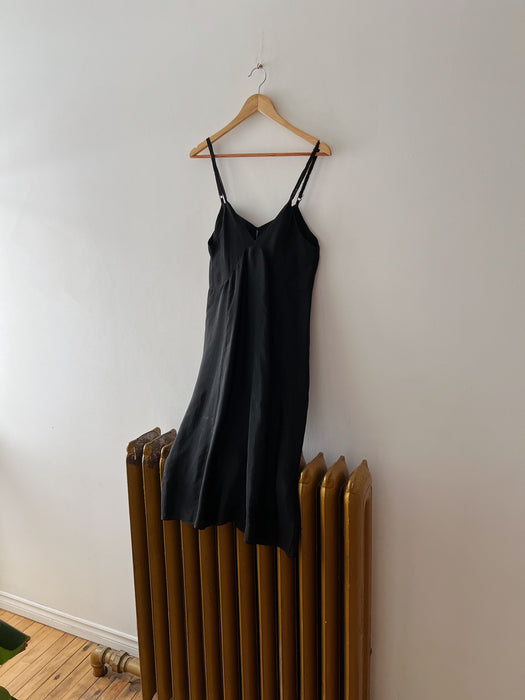 Black Satin Slip | M