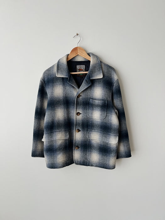 Blue Plaid Flannel Jacket | S