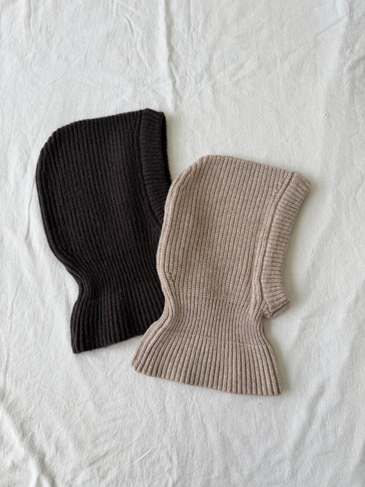 Billy Bamboo Chunky Rib Fuzzy Wool Balaclava
