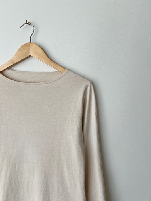 Cream Boatneck Longsleeve | M