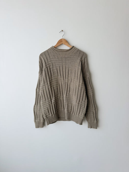 Beige Cotton Sweater | L/XL