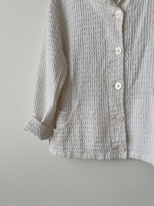White Waffle Jacket | M/L