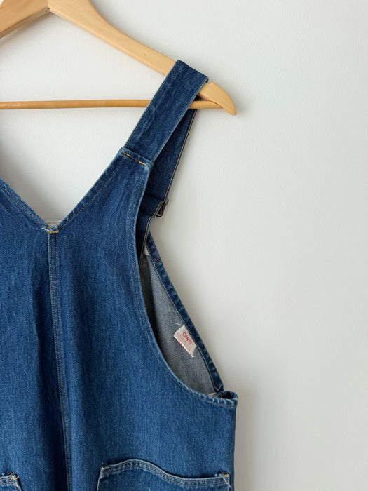 Dark Wash GWG Denim Overalls | L/XL