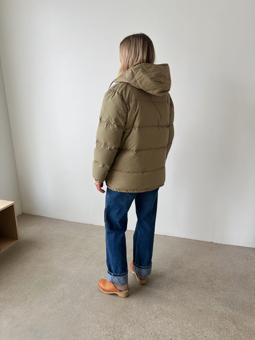 Tan Down Puffer Jacket | M
