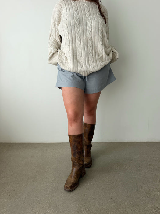 Hazlewood Sky Cotton Linen Short