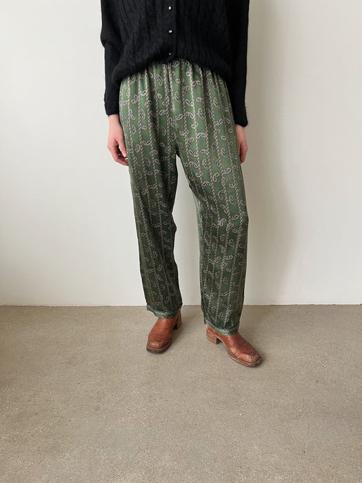 Paisley Silk Pants | 30
