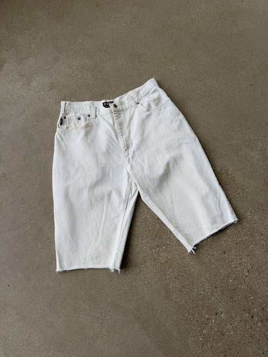 White Denim Cut Offs | 33