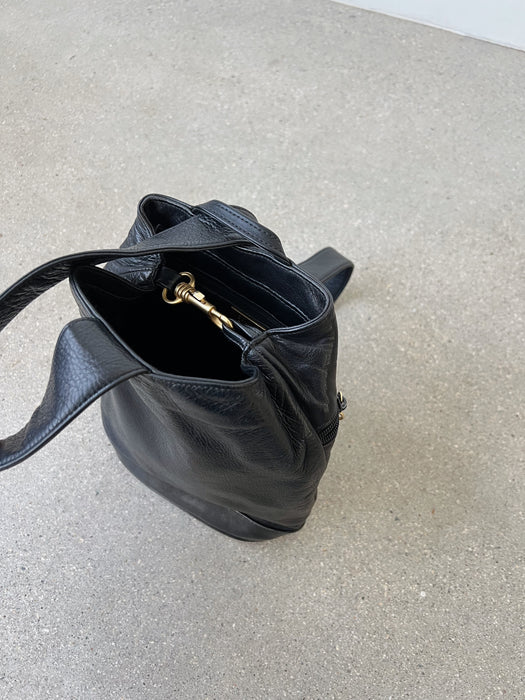 Black Leather Shoulder Bag