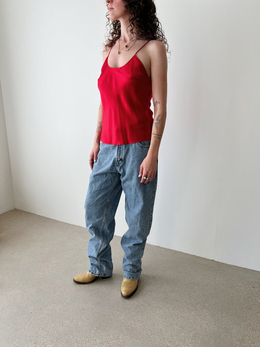 Red Silk Camisole | S/M