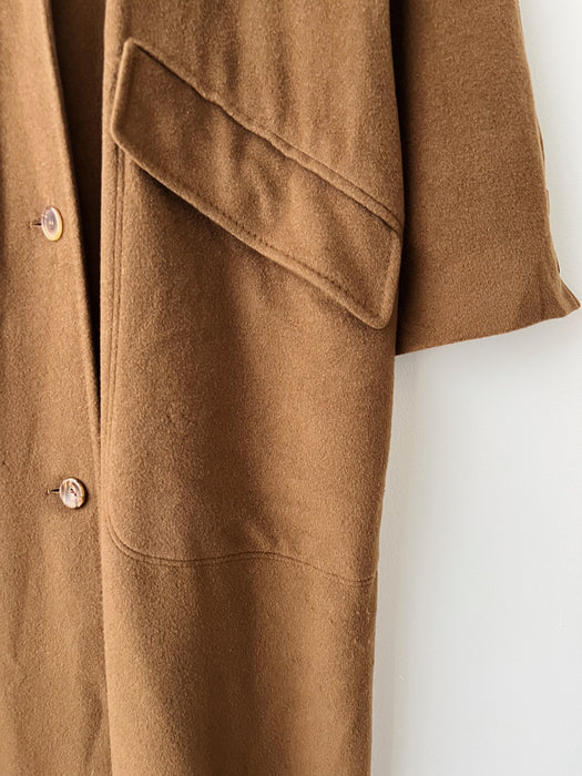 Caramel Wool Cashmere Coat | L/XL