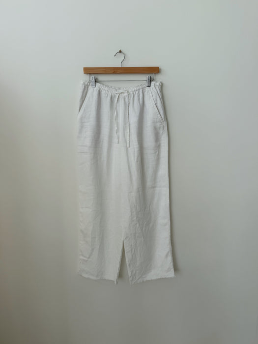 White Linen Pants | M/L