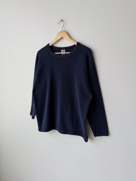 Navy Waffle Thermal Top | L