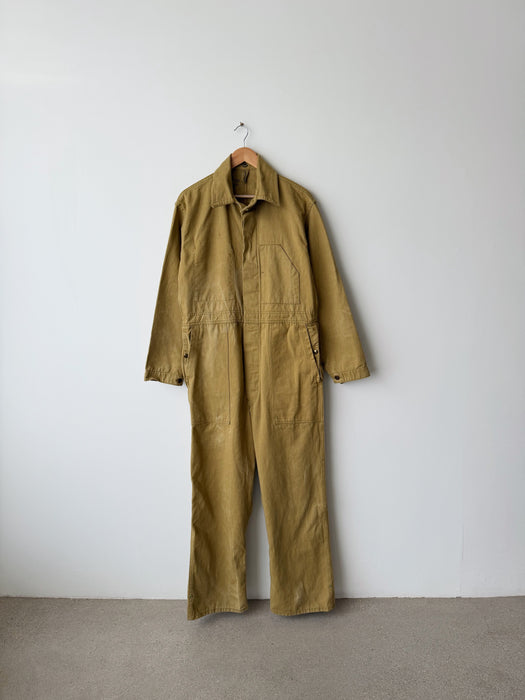 Olive Cotton Coveralls | L