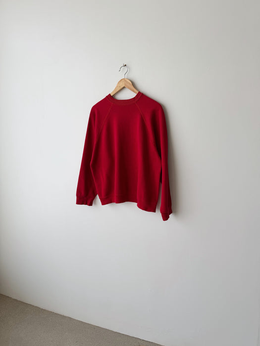 Cherry Red Raglan Crewneck | M/L