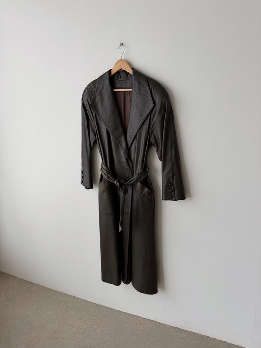 Leather Wrap Coat | M/L