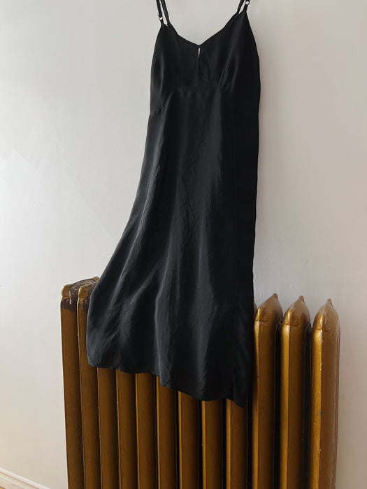 Black Satin Slip | M