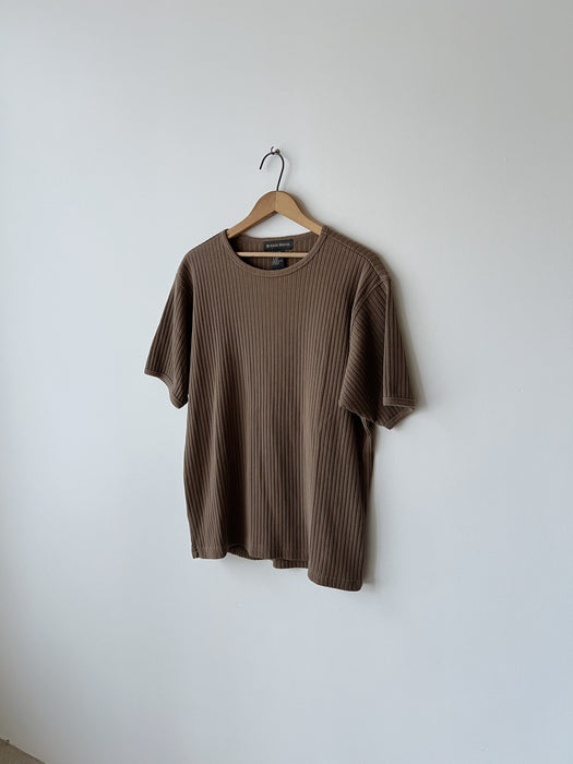 Olive Cotton Knit Tee | M/L