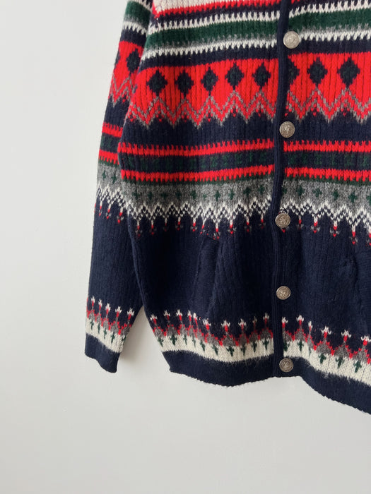 Navy Nordic Cardigan | L