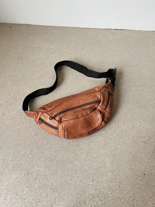 Chestnut Leather Crossbody Bag