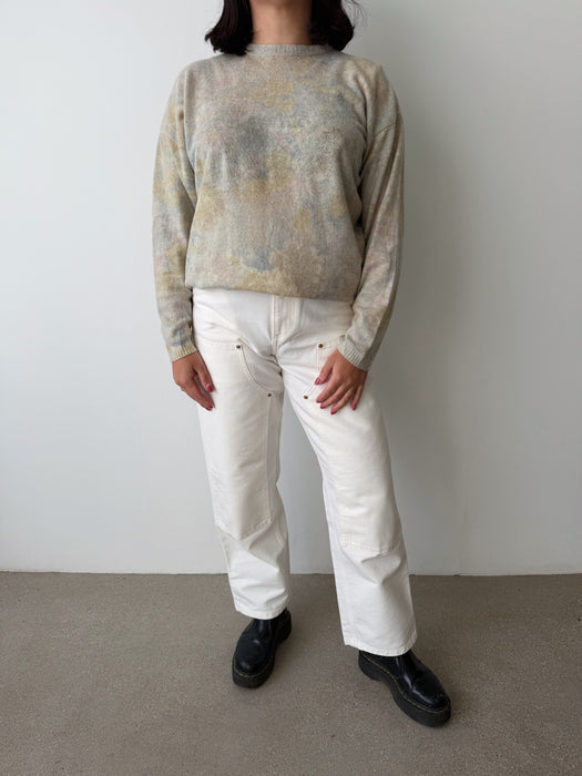 Floral Wool Angora Sweater | L