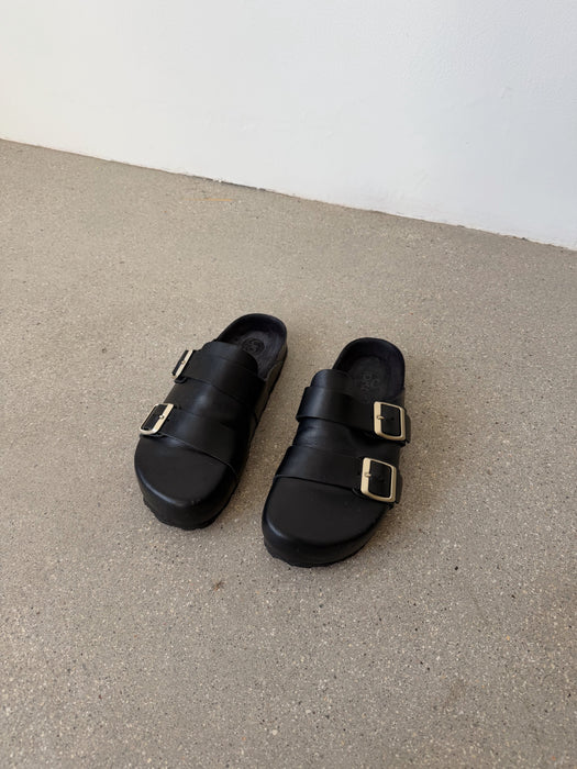 Black Leather Clog | 6.5