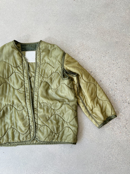 Distressed Quilted Army Liner | L