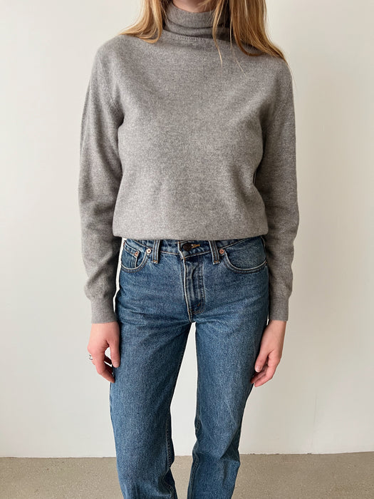 Grey Wool Cashmere Turtleneck | S