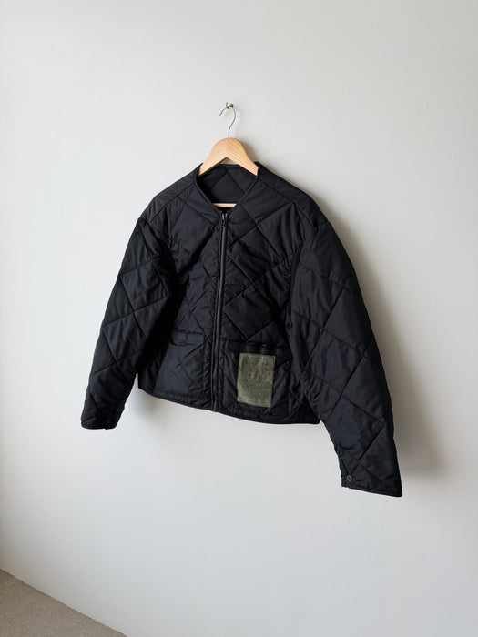 Black Quilted Liner Jacket | M